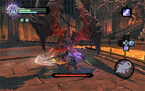 Bądź gotowy do wznowienia atakowania Samaela gdy tylko unikniesz wszystkich kul - Boss 19 - Samael | Władca Czarnej Skały | Darksiders 2 - Darksiders 2 - poradnik do gry