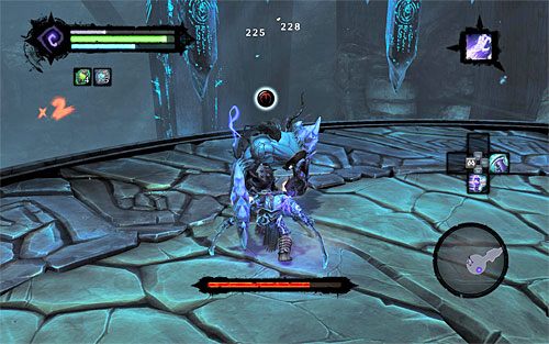 Kontynuuj atakowanie bossa do momentu aż zostanie wystarczająco zraniony i uklęknie - Boss 20 - Awatar Chaosu | Studnia Dusz | Darksiders 2 - Darksiders 2 - poradnik do gry