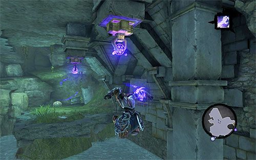 Upewnij się, że masz uaktywniony Uchwyt Śmierci i puść się wspomnianej wyżej krawędzi - Grań Płaczu | DODATKOWE LOKACJE | Darksiders 2 - Darksiders 2 - poradnik do gry