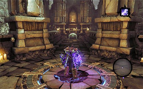 W celu dotarcia do komnaty ze skrzynią (powyższy screen) wybieraj następujące portale - Poziomy I - V | Zdobycz Kanclerza | Darksiders 2 - Darksiders 2 - poradnik do gry