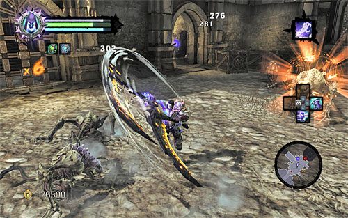 Do pierwszej bitwy dojdzie tuż po wkroczeniu do większego pomieszczenia - Znajdź drugą duszę (1) | Sędzia | Darksiders 2 - Darksiders 2 - poradnik do gry