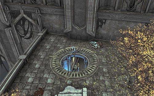 Skieruj się do pierwszego z utworzonych portali i do niego wskocz - Odszukaj skrybę - wschodnia część cytadeli (2) | Skaza herezji | Darksiders 2 - Darksiders 2 - poradnik do gry