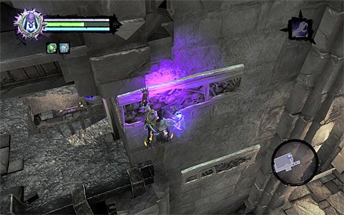 Po zebraniu obu sekretów powróć na dół i ponownie skorzystaj z interaktywnego zaczepu - Znajdź drugą duszę (2) | Sędzia | Darksiders 2 - Darksiders 2 - poradnik do gry