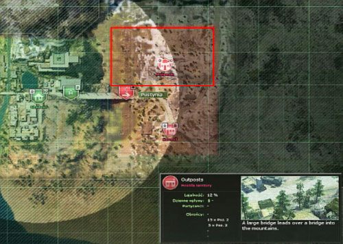 Jako swój następny cel obierz Outposts (Sawmill przejmiesz automatycznie po przejęciu Outposts jeżeli uzbroisz partyzantów) - Outposts oraz Sawmill [5] - Kampania - droga na południe - Jagged Alliance: Crossfire - poradnik do gry