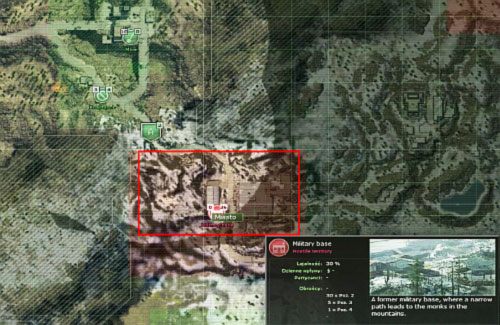 Po odparciu ataku przeciwnika wróć ponownie na mapę główną i udaj się do Military base od północnej strony - Military base [8] - Kampania - połączenie dróg - Jagged Alliance: Crossfire - poradnik do gry