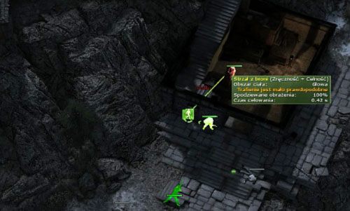 Przeciwników, którzy pozostaną w środku spróbuj ostrzelać przez okno - Temple of Kalaya Yuta[10] - Kampania - połączenie dróg - Jagged Alliance: Crossfire - poradnik do gry