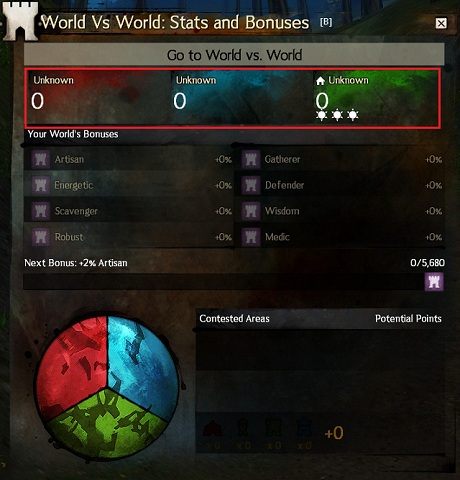 Brak statystyk dotyczących WvW oznacza, że jesteśmy na mapie typu overflow. - Wspólne granie w Guild Wars 2 | Jak zacząć? - Guild Wars 2 - poradnik