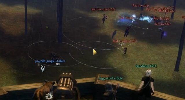 Ostrzał pewnego obszaru jest również formą kontroli poczynań przeciwnika. - Kontrola w Guild Wars 2 | Podstawy rozgrywki - Guild Wars 2 - poradnik