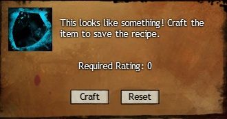 Po kliknięciu na przycisk craft, wybrane przez nas komponenty stworzą nowy przedmiot. - Produkcja, doświadczenie | Crafting, czyli tworzenie przedmiotów w Guild Wars 2 - Guild Wars 2 - poradnik