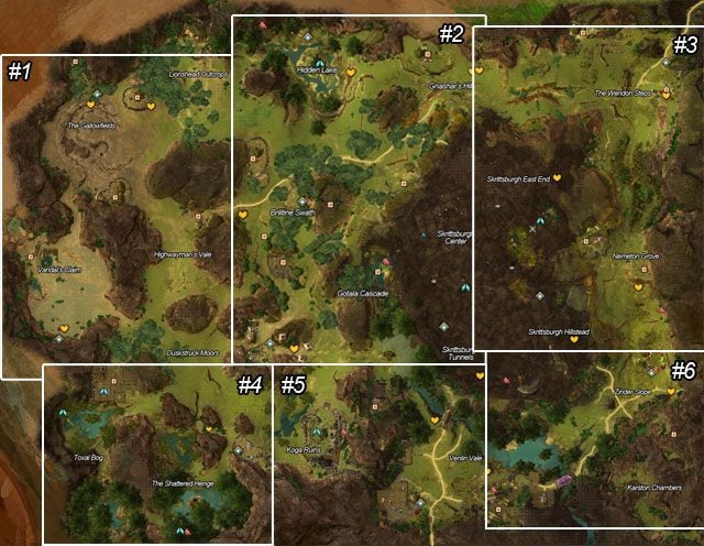 1 - Brisban Wildlands | Mapy Guild Wars 2 - Guild Wars 2 - poradnik