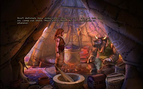 Idź do tipi minotaura - Jak przechytrzyć paladyna? - Rozdział 4 - The Wild Lands - The Book of Unwritten Tales - poradnik do gry