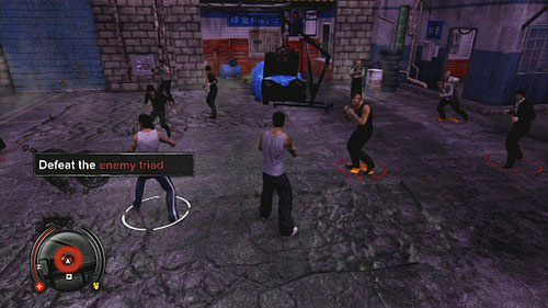 Aby rozpocząć zadanie, udaj się we wskazane miejsce i spotkaj z resztą gangu - Civil Discord | Opis przejścia Sleeping Dogs - Sleeping Dogs - poradnik do gry