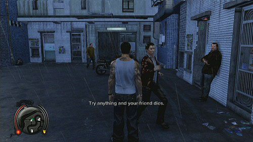 Gdy dowiesz się o porwaniu Jackiego, udaj się w umówione miejsce i daj przeszukać dwóm osiłkom - Buried Alive | Opis przejścia Sleeping Dogs - Sleeping Dogs - poradnik do gry