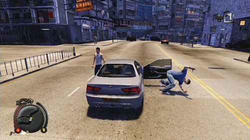 Na początku porozmawiaj z jednym z członków gangu i wsiądź razem z nimi do jakiegoś szybkiego auta - North Point | Zadania poboczne w Sleeping Dogs - Sleeping Dogs - poradnik do gry