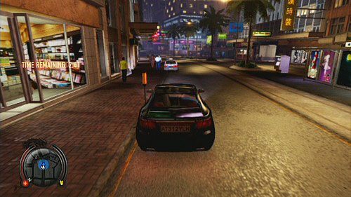 Po krótkiej rozmowie wsiądź do najbliższego samochodu i uderz w stojących niedaleko policjantów - Central | Zadania poboczne w Sleeping Dogs - Sleeping Dogs - poradnik do gry