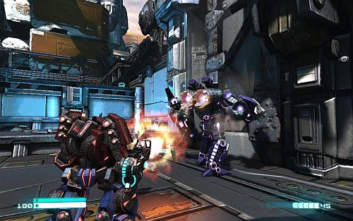 Skorzystaj z niebieskiego strumienia, aby wskoczyć na górę i kontynuuj swój marsz - Rozdział 2 - Defend the Ark | Opis przejścia | Transformers Upadek Cybertronu - Transformers: Upadek Cybertronu - poradnik do gry
