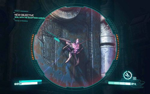 W kolejnej lokacji natkniesz się na metalowe półki obsadzone przez wrogów - Rozdział 5 - Cut and Run | Opis przejścia | Transformers Upadek Cybertronu - Transformers: Upadek Cybertronu - poradnik do gry
