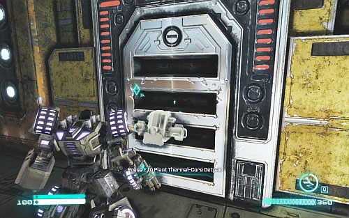 Kiedy się z nimi rozprawisz podłóż pod drzwi ładunek wybuchowy (obrazek) i przejdź do kolejnej lokacji - Rozdział 8 - Combaticons Combine! | Opis przejścia - Transformers: Upadek Cybertronu - poradnik do gry