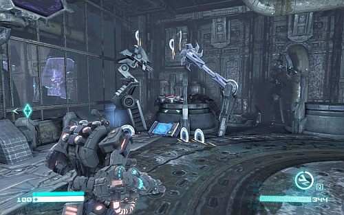 W laboratorium przy stole operacyjnym z dwoma ostrzami - Poradnik do gry - Blueprints | Transformers Upadek Cybertronu - Transformers: Upadek Cybertronu - poradnik do gry