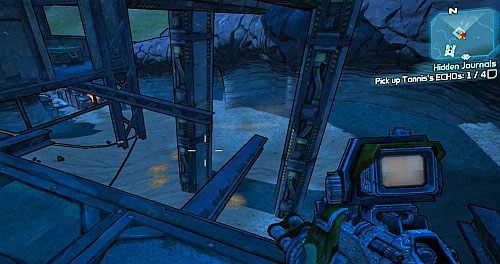 Pod mostem, idź do końca platformy - Hidden Journals | Misje poboczne - Sanctuary 2 | Borderlands 2 - Borderlands 2 - poradnik do gry