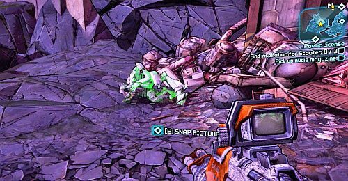 Podążaj na zachód, gdzie odnajdziesz pierwszą inspirację dla Scootera [2] - Poetic License | Misje poboczne - Sanctuary 2 | Borderlands 2 - Borderlands 2 - poradnik do gry