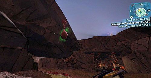 Misję otrzymasz z tablicy z zadaniami [1], w północnej części Highlands - Stalker of Stalkers | Misje poboczne - The Highlands | Borderlands 2 - Borderlands 2 - poradnik do gry