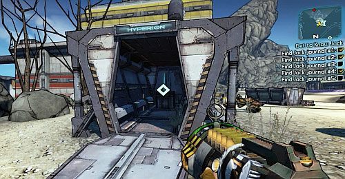 Journal nr 3, znajdziesz w środku kontenera, pokazanego na obrazku [5] - Get to Know Jack | Misje poboczne - Arid Nexus Badlands | Borderlands 2 - Borderlands 2 - poradnik do gry
