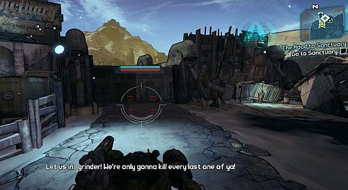Kiedy wyjdziesz z tunelu, kieruj się dalej na północ w stronę Sanctuary [5] - The Road to the Sanctuary | Zadania główne w Borderlands 2 - Borderlands 2 - poradnik do gry