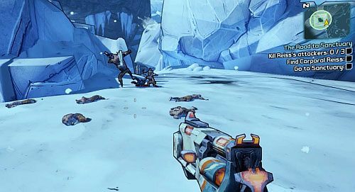 Kieruj się cały czas na południe, uważając na Monglety - The Road to the Sanctuary | Zadania główne w Borderlands 2 - Borderlands 2 - poradnik do gry