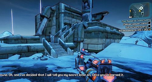 Wejdź po schodach budynku po prawej stronie - The Road to the Sanctuary | Zadania główne w Borderlands 2 - Borderlands 2 - poradnik do gry