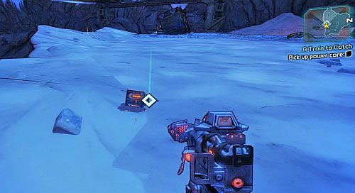Teraz podnieś Power Core i skorzystaj z Fast Travel przy zejściu na ten obszar, by wrócić do Sanctuary - A Train to Catch | Zadania główne w Borderlands 2 - Borderlands 2 - poradnik do gry