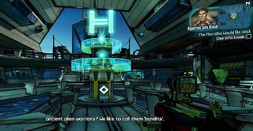 Teraz podejdź do Info Kiosk, które odnajdziesz w pobliżu miejsca walki z Sobowtórem [2] - The Man Who Would Be Jack | Zadania główne w Borderlands 2 - Borderlands 2 - poradnik do gry
