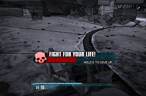 Kiedy twoja tarcza oraz punkty zdrowia spadną do zera, uruchomi się tryb Fight for Your Life - Tryb Fight for your Life | Porady ogólne do Borderlands 2 - Borderlands 2 - poradnik do gry