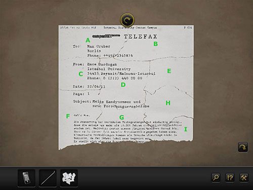 Połącz części dokumentu według powyższego wzoru - Skontaktuj się z Emre Dardoganem | Rozdział 2 - Göbekli Tepe, Turcja - Secret Files 3: The Archimedes Code - poradnik do gry