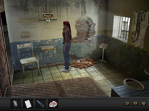 Z wiszącej na ścianie w celi półeczki z rzeźbami weź kubek - Przedostań się do sąsiedniego budynku | Rozdział 5 - Alcatraz, USA - Secret Files 3: The Archimedes Code - poradnik do gry