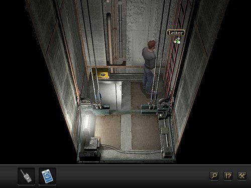 Jako Max wespnij się po czerwonej drabince po prawej, by wydostać się z szybu windy - Otwórz budynek z transformatorem | Rozdział 9 - CERN, Szwajcaria - Secret Files 3: The Archimedes Code - poradnik do gry
