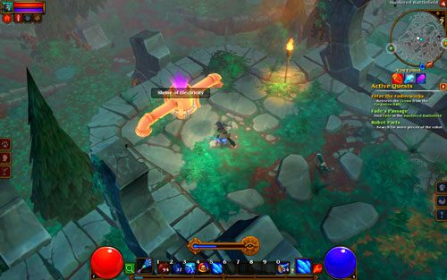 Po wejściu do środka przedrzyj się przez sporej wielkości armię jaskiniowych potworów - grzybów, trolli i innych maszkar - Torchlight 2: Elemental Oasis | Ukryte zadania - Torchlight 2 - poradnik do gry