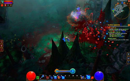 Aby zdobyć trzeci z przedmiotów, musisz podejść do ołtarzyka i uruchomić dzięki niemu portal do obszaru Arena of Slaughter - Cacklespits Brew | Zadania poboczne w Torchlight II - Akt III - Torchlight 2 - poradnik do gry