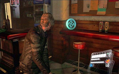 Kawałek dalej znajduje się opuszczony bar - Rozdział I | Emblematy - Leon | Resident Evil 6 - Resident Evil 6 - poradnik do gry