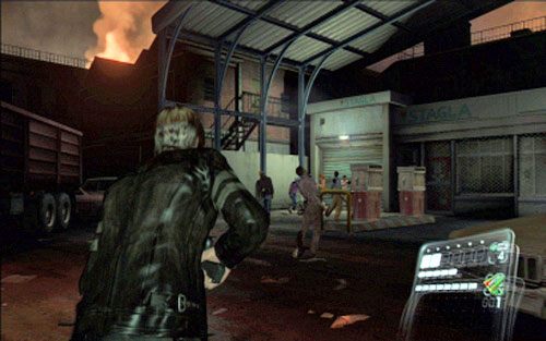 Za nią czeka na ciebie grupka ocalałych cywilów - 1 - Ulice miasta | Kampania Leona | Solucja Resident Evil 6 - Resident Evil 6 - poradnik do gry