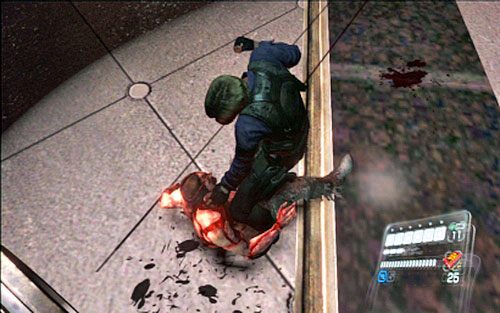 Po każdej takiej eksplozji boss na krótką chwilę przybierze ludzką formę - 5 - Finałowe starcie z Simmonsem - Kampania Leona - Resident Evil 6 - poradnik do gry