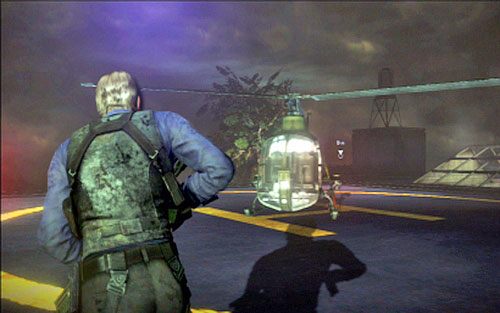 Po ostatniej eksplozji biegnij dalej prosto, aż do helikoptera - 5 - Finałowe starcie z Simmonsem | Kampania Leona | Solucja Resident Evil 6 - Resident Evil 6 - poradnik do gry