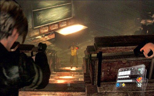 Wejdź do środka, a następnie idź w lewo, aż zostaniesz zaatakowany przez zombie - 1 - Uczelnia | Kampania Leona | Solucja Resident Evil 6 - Resident Evil 6 - poradnik do gry