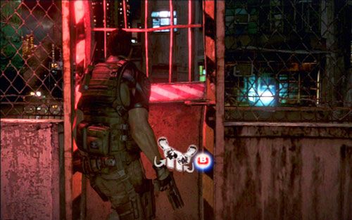 Możesz teraz wrócić na poprzedni budynek, gdzie razem z towarzyszem otworzycie zniszczoną bramę - 1 - Strzelanina na dachu | Kampania Chrisa | Solucja Resident Evil 6 - Resident Evil 6 - poradnik do gry