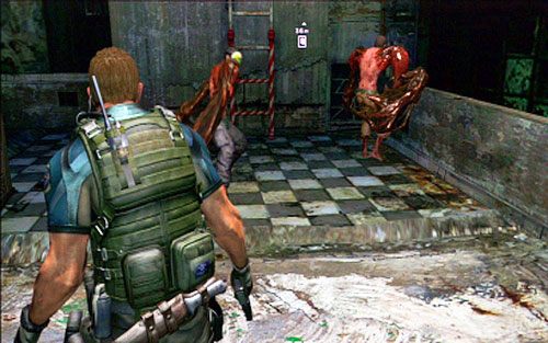 Kawałek dalej czeka cię pierwsze starcie z dwójką przeciwników - 3 - Miejskie ulice | Kampania Chrisa | Solucja Resident Evil 6 - Resident Evil 6 - poradnik do gry