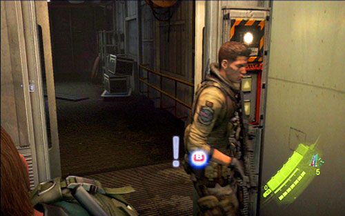 Gdy cut-scenka dobiegnie końca, idź ciągle prosto, aż do windy, która zabierze cię na wyższy poziom - 4 - Okrętowe korytarze | Kampania Chrisa | Solucja Resident Evil 6 - Resident Evil 6 - poradnik do gry
