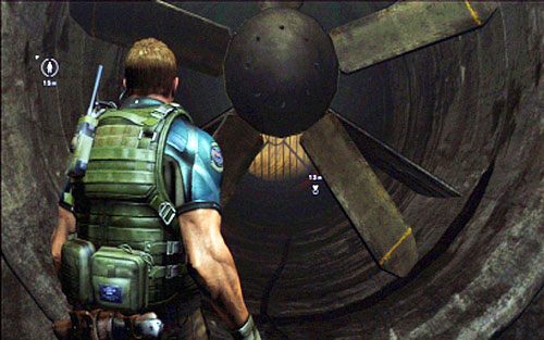 Kawałek dalej znajduje się kolejna turbina, którą również musi zatrzymać Piers - 5 - Magazyn | Kampania Chrisa | Solucja Resident Evil 6 - Resident Evil 6 - poradnik do gry
