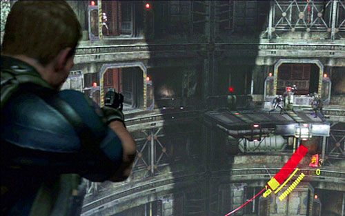 Podczas podróży na windzie oraz pobliskich platformach będą pojawiać się kolejni wrogowie - 5 - Dziura w ziemi | Kampania Chrisa | Solucja Resident Evil 6 - Resident Evil 6 - poradnik do gry