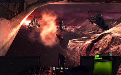 Tam czekają na ciebie dwa karabiny maszynowe - 1 - Na pokładzie samolotu | Kampania Jakea | Solucja Resident Evil 6 - Resident Evil 6 - poradnik do gry
