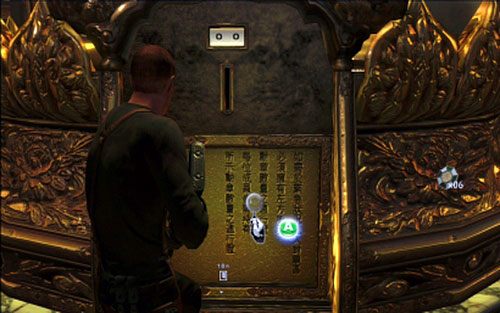 Po oczyszczeniu pomieszczenia, podejdź do maszyny wbudowanej w posąg buddy - 3 - Posąg Buddy | Kampania Jakea | Solucja Resident Evil 6 - Resident Evil 6 - poradnik do gry
